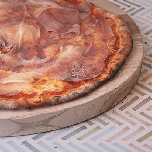 Pizza Mascarpone & Crudo