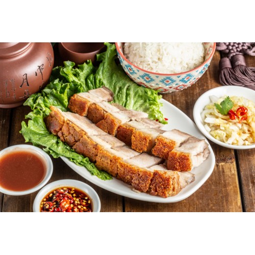 9102. RIZ NATURE GARNI DE PORC GRILLE