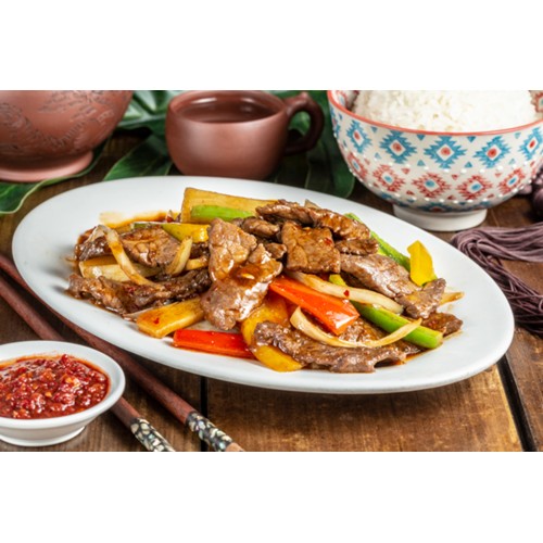 71.RIZ BOEUF A LA SAUCE SATAY