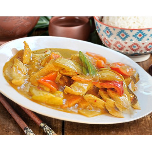 91.RIZ POISSON A LA SAUCE SATAY