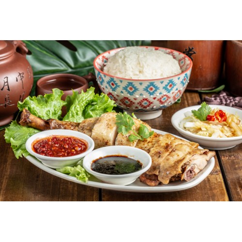 9105. RIZ NATURE DE POULET A LA SAUCE SOJA