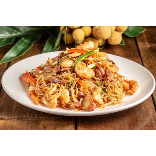 511. VERMICELLES DE RIZ SAUTES FACON SINGAPOUR (PORC CHASIU,C...