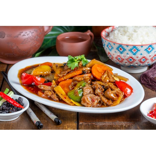 62.RIZ PORC AUX HARICOTS NOIRS