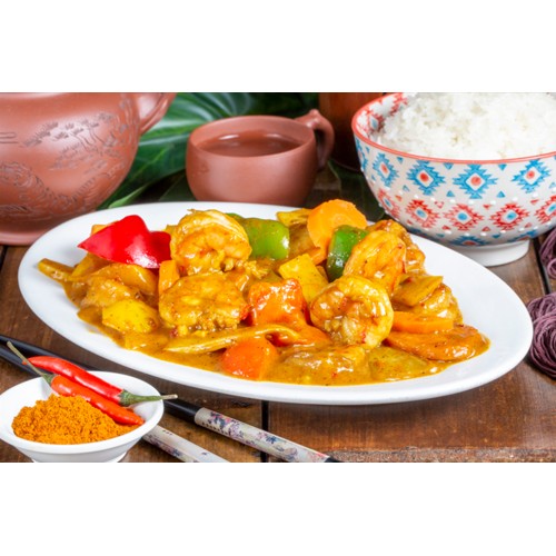 218.RIZ CREVETTES AU CURRY