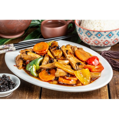 42.RIZ POULET AUX HARICOTS NOIRS