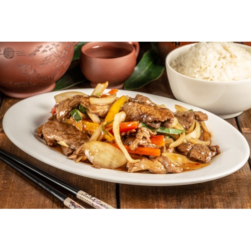 75.RIZ BOEUF AUX OIGNONS