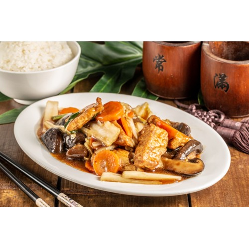 312. RIZ TOFU A LA SAUCE SOJA