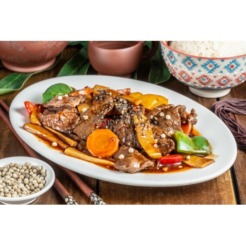 73.RIZ BOEUF AUX POIVRES