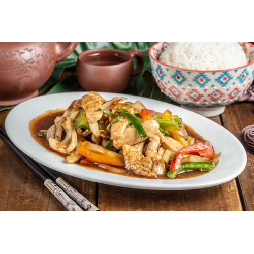 46.RIZ POULET AUX OIGNONS