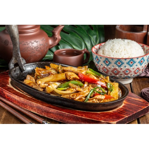 51.RIZ POULET A LA SAUCE XO (SAUCE FRTUITS DE MER)