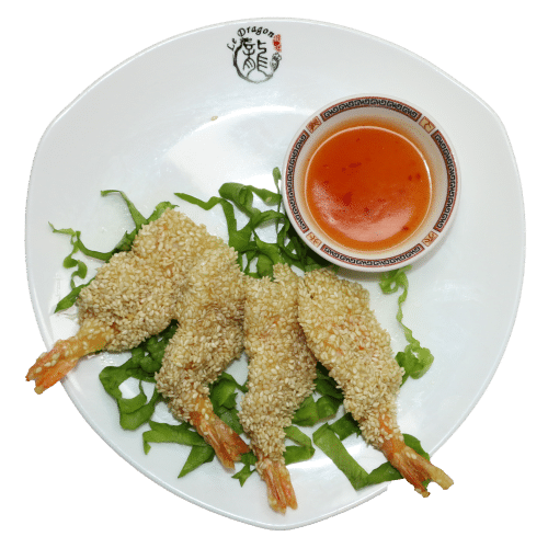 Beignet de crevettes aux sésame (4 pièces)