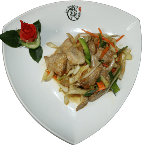 Porc au gingembre et ciboulette