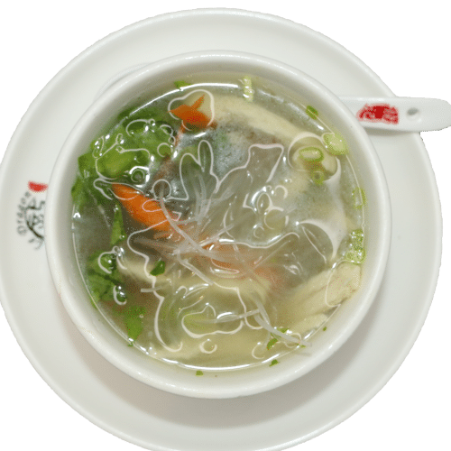 Potage au poulet et vermicelles