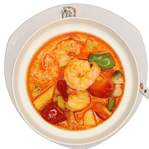 Thaï crevettes au curry rouge