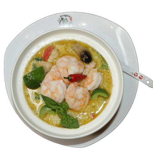 Thaï crevettes au curry vert