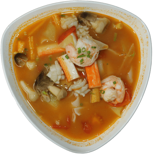 Thaï soupe nouilleaux aux fruits de mer