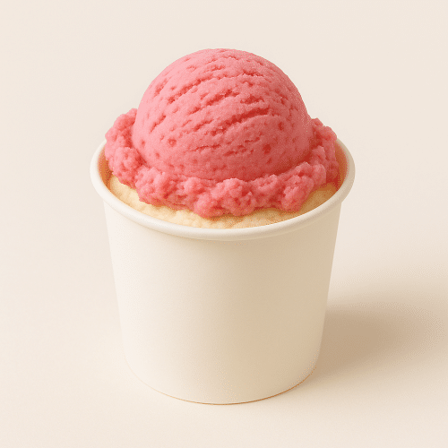 Erdbeerglacé mit Vanille