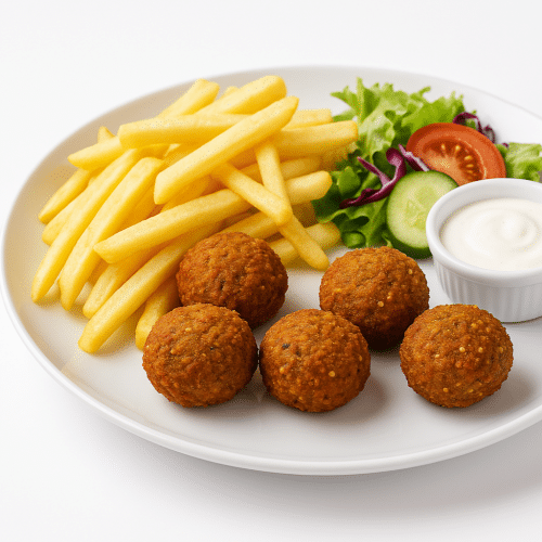 Falafelteller mit pommes