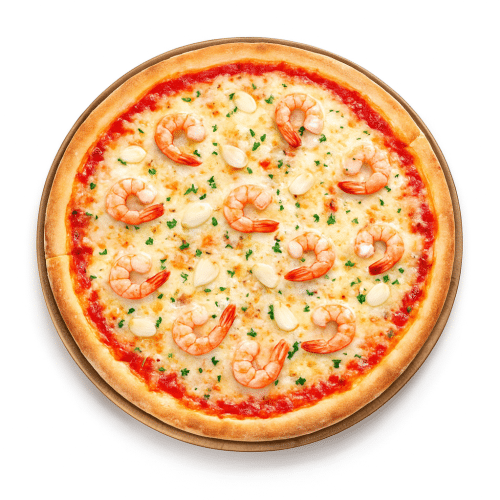 Pizza Gamberi con Aglio