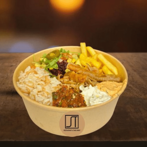Kebab Bowl mit Reis Und Salat