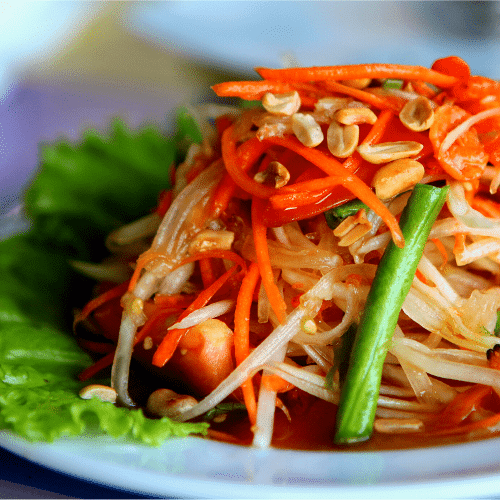 Papaya Salat mit Krevetten