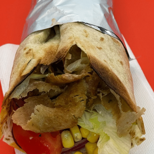 Döner Kebab im hausgemachtem Fladenbrot