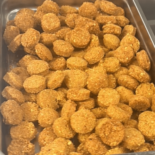 Falafel im hausgemachten Fladenbrot (vegi)