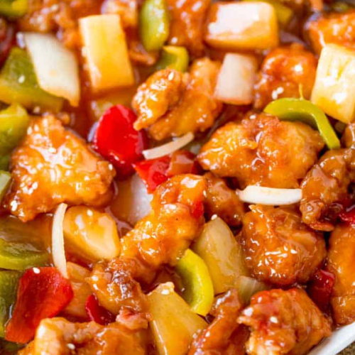 Crispy Fried Chickenballs Sweet & Sour