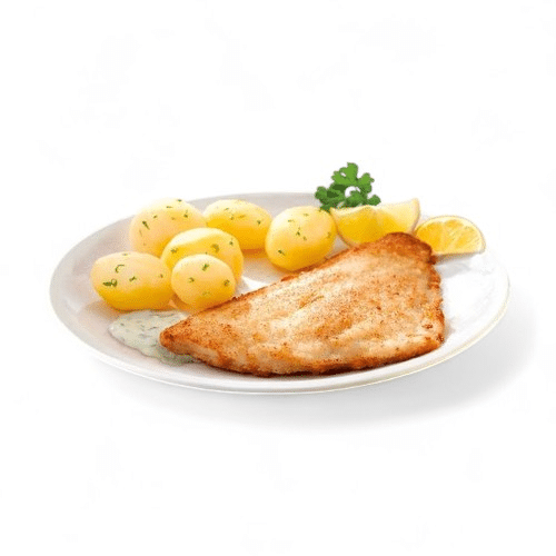 NORDSEE Schollenfilet vom Grill mit Patatine/Gemüse