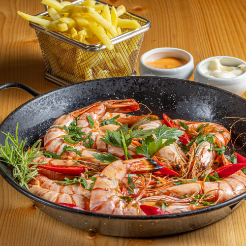 Gambas à l'ail