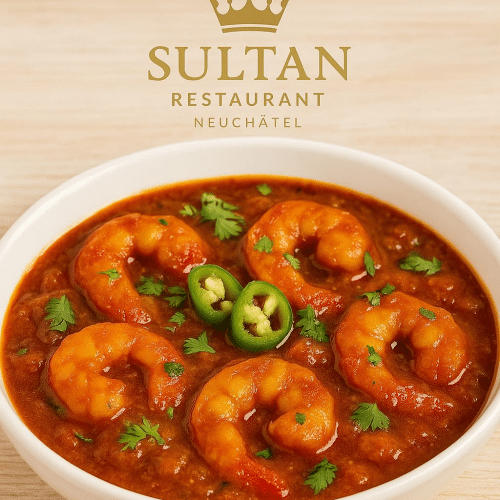 Crevettes vindaloo (épicées)