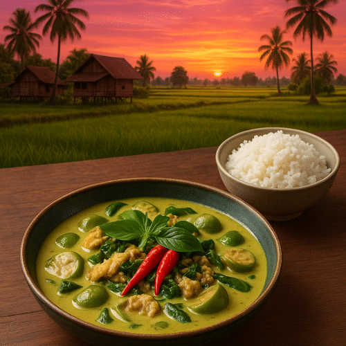 Geang Kaew Waan (scharf, Green Curry)