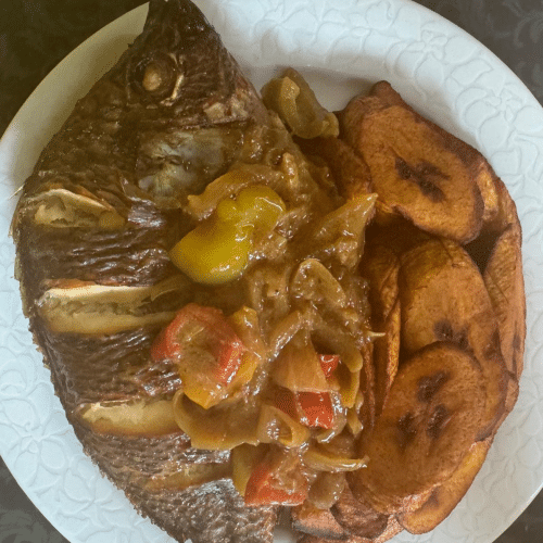 Tilapia fish in oven or fried. Big