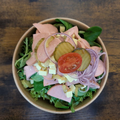 Salat Bowl Wurst Käse