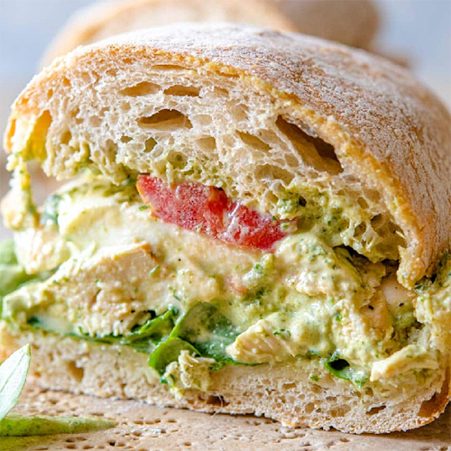 Yummy toasted Ciabatta Chicken