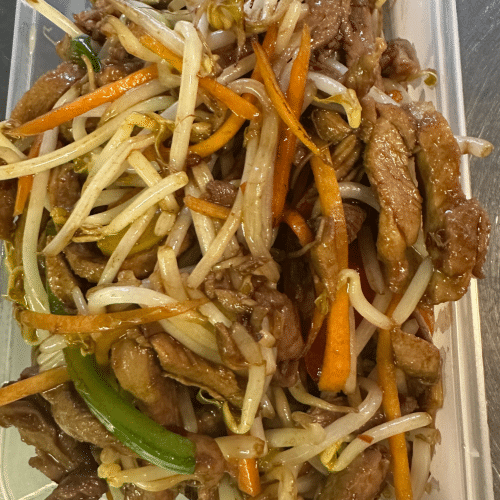 Canard sauté aux germe de soja 芽菜鸭丝