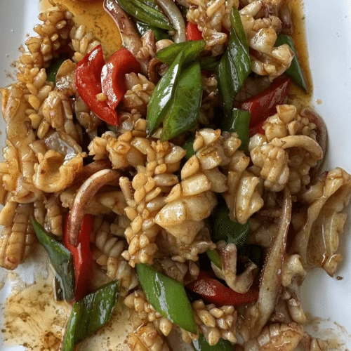 Calamar sauté pékinoise 爆炒鱿鱼