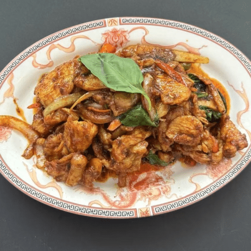 Poulet sauté au basilic 巴士力鸡