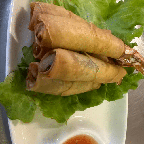 Rouleaux de crevettes au basilic (5 pièces) 香草虾卷