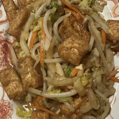 Tofu sauté aux légumes 杂菜豆腐