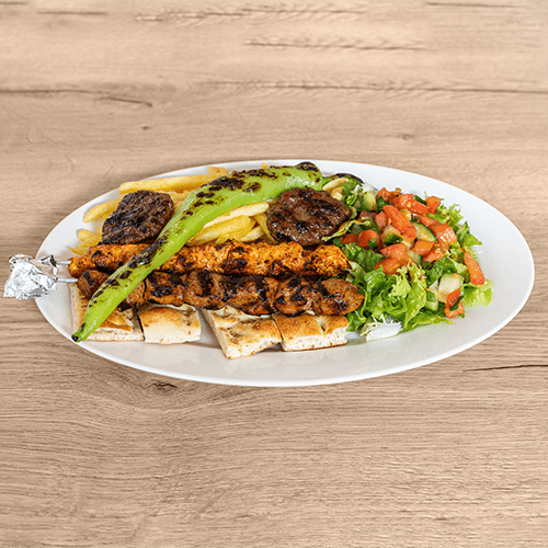 Assiette mixte grill (350g) frites et salade