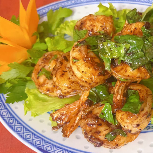 Cervettes sautées au basilic(414)