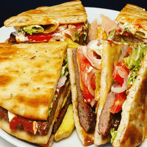 Bifteki Mega Burger Club (für 2 Personen)