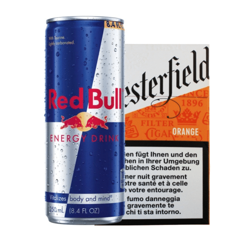 Chesterfield Orange Box & Red Bull (20 Stück)