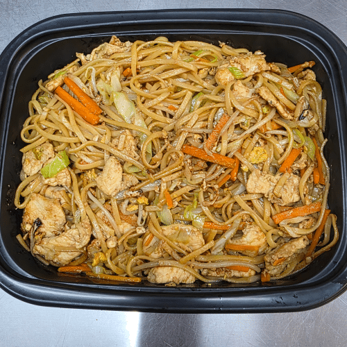 Gebratene Nudeln mit Poulet