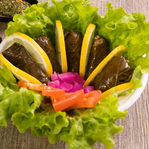 Assiette feuilles de vigne (5 pièces)