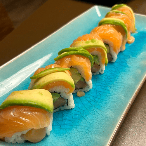 Rainbow Roll Salmon (8 Stück)