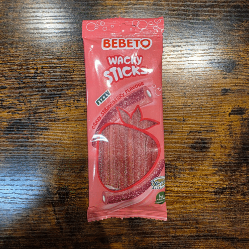 Bebeto Wacky Sticks Crazy Strawberry Fizzy Flavour