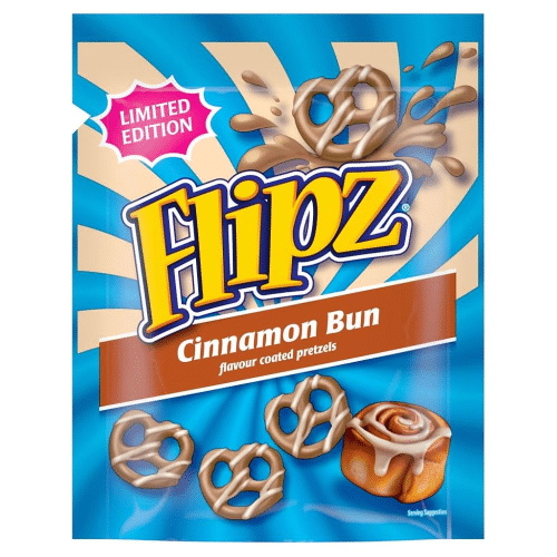 Flipz Cinnamon Bun Flavour Coated Pretzels