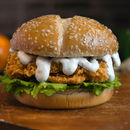 Hob Menu - Fish-Burger mit Pommes und Getränk